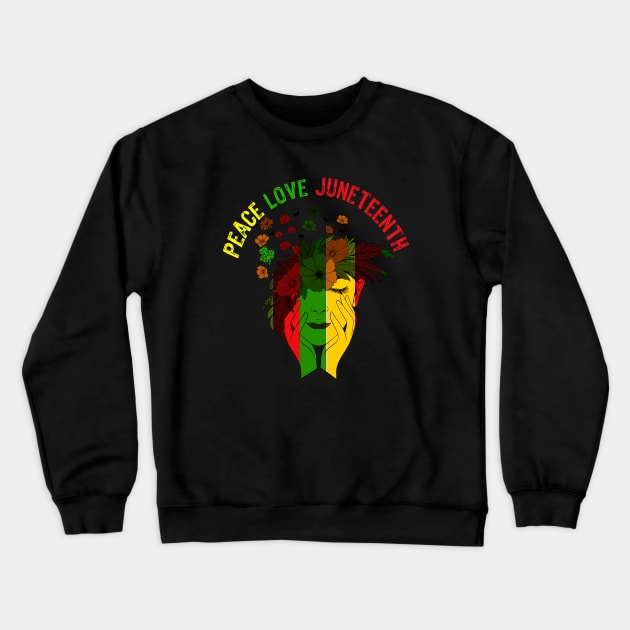 peace love Juneteenth 2024 St Patricks day Crewneck Sweatshirt by NIKA13